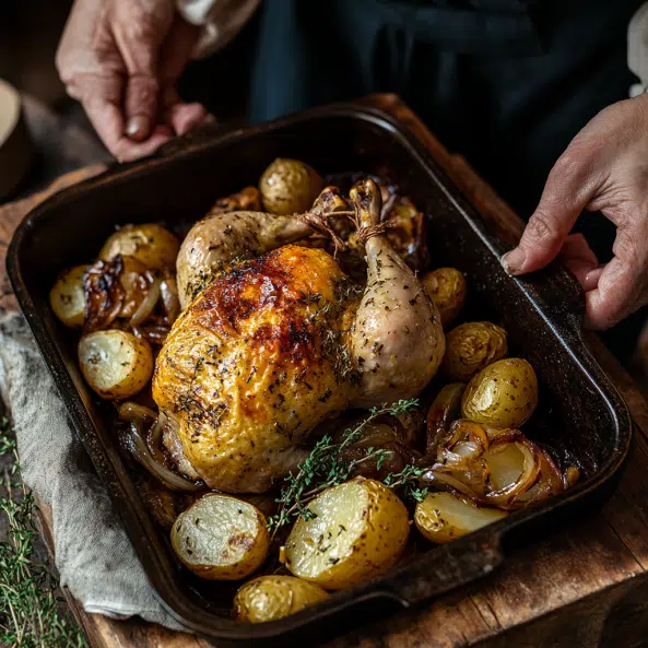 pollo al horno receta de la abuela